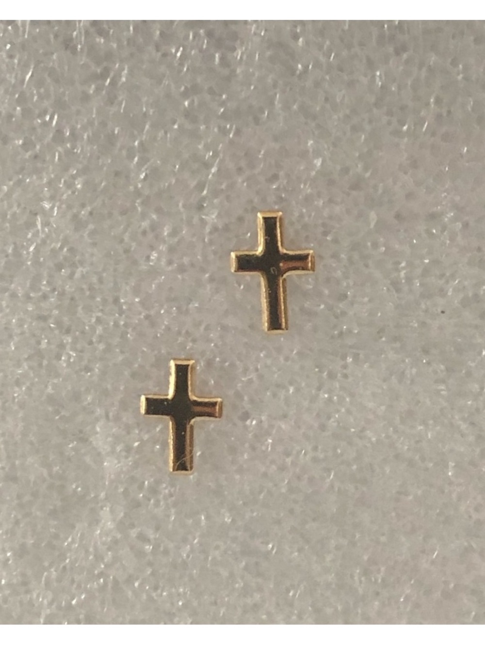 10k gold earrings - cross NWOT